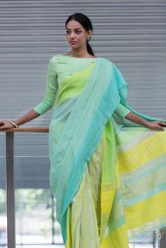 Plain Linen Sarees