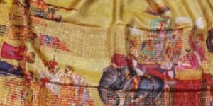 Printed Tussar Ghicha Sarees
