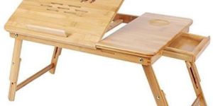 Portable Foldable Wooden Laptop Lapdesk Table