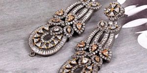 Traditional Style Champagne Color Black Plating Earring