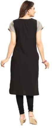 Faux Crepe A-Line Kurti