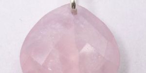 925 Sterling Silver ROSE QUARTZ Pendant
