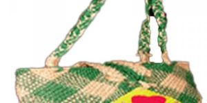 TWO TONE JUTE WEAVING BAG