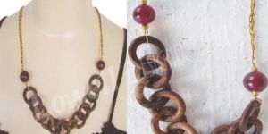 WOODEN RING NECKLACE
