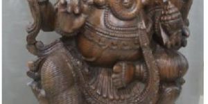 Wooden Ganapathi Statue