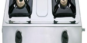 Double Burner Stainless Steel Gas Stove