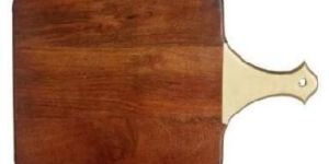 Wooden Chopping Board with Metal Handle