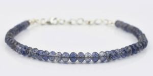 Iolite Rondelle Beads Bracelet