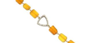 Yellow Chalcedony Wire Wrap Bracelet