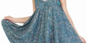 Women Regular Vintage Silk Printed Dress