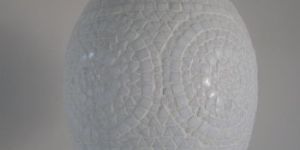 Handmade Concentric Circle Round Egg Mosaic Glass Lamp