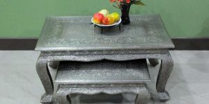 White Metal Table