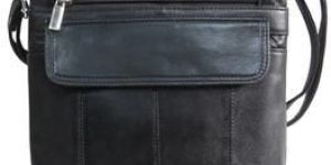 Unisex leather sling bag with essential Zippers.