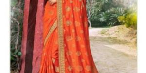 Satin Silk Wedding Wear Saree