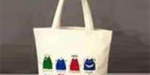 100% COTTON PROMOTIONAL BAG WITH LONG HANDLE