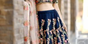 Blue Silk Lehenga