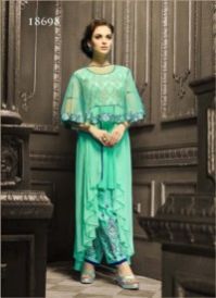 Viva N Diva Pink Color Georgette And Net Anarkali Salwar Suit