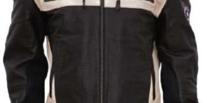 Long Sleeve Round Neck Leather Jacket