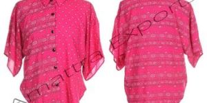 Red American Crepe Top ANDN Skirt for Ladies