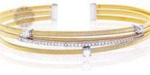 Three Row Gold Cuff