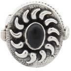 Traditional Black Stone Silver Ring