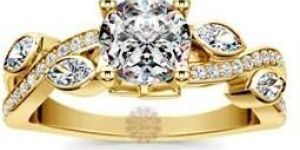 Twisted Leaf Diamond Ring