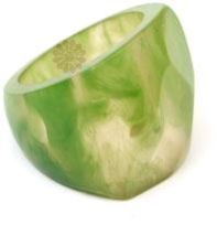 Wide Green Chunky Ring