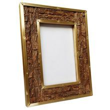 Natural Look Tree Skin Pasted Wooden Photo Frame