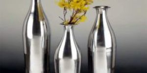 Shiny Polished Aluminum Flower Vase
