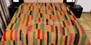 Indian Patchwork Multi Color Kantha Quilt