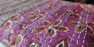 Shiny Patchwork Kantha Quilt