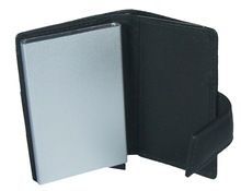 Genuine Leather Metal Card Holder