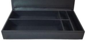 Black Leather Stationary Box