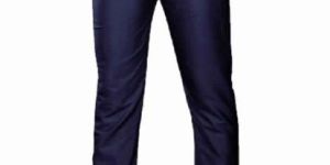 PLAIN ART SILK TROUSER IN NAVY BLUE