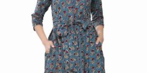 PRINT COTTON JACKET STYLE DRESS I