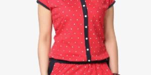 RED PRINTED JUMPSUIT