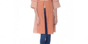 Orange Handloom Jacket