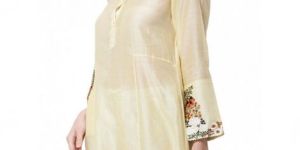 Pale Yellow Short Kurta