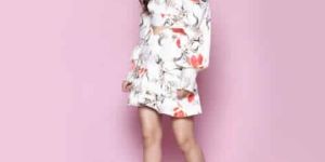 White Printed Panel Cutout Dress