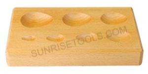 WOODEN DAPPING BLOCK TEAR DROP