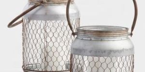 Hurricane Lantern Rustic Table Candle Lanterns