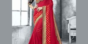 Work Moss Georgette Sarees