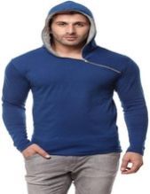 Self Design Blue Hoodies