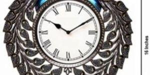 Handicrafts Painted Imperial Style Wooden Wall Clock Art Decore