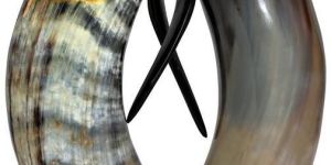 UNIQUE NATURAL DRINKING HORN MUGS HANDMADE HORN MUG TANKARD