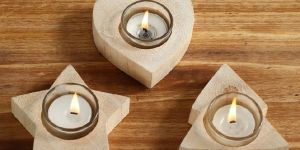 Wooden Tealight Candle Holder