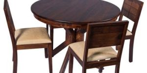 Round Wooden Dining Table Set