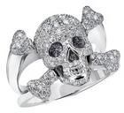 Zircon Mens Skull Ring