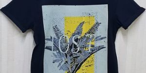 MEN T-SHIRT GARMENT STOCK LOTS DARK BLUE