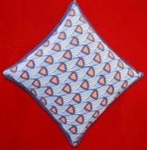 Blue Design Printed Cotton Sheeting Cushion